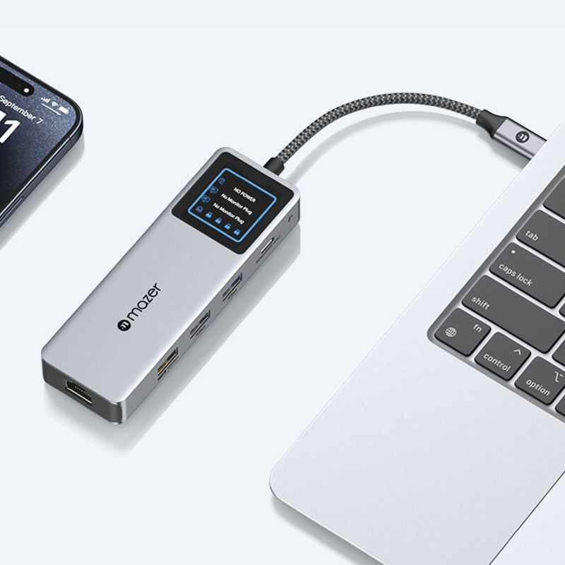 Mazer InfiniteHub Ai USB C Hub 7-In-1 with Smart Display