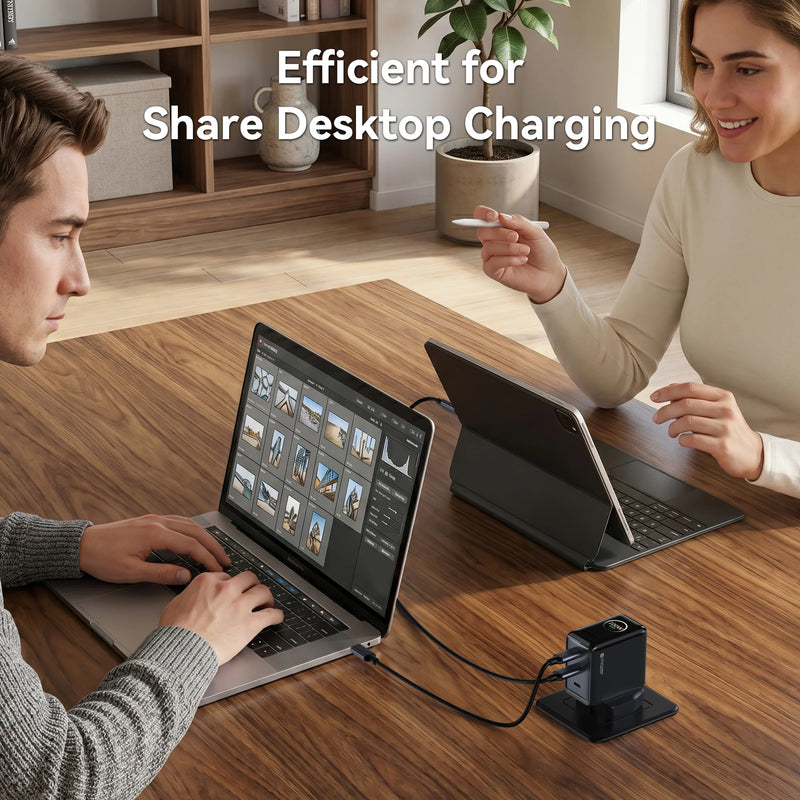 Mazer PrestigeGaN Ai 120W Foldable GaN Wall Charger (3 Ports)