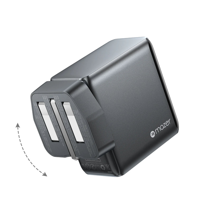 Mazer PrestigeGaN Ai 140W Foldable GaN Wall Charger (4 Ports)