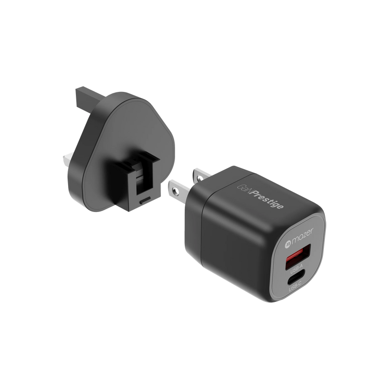 Mazer GaNPrestige 20W GaN Wall Charger (US + UK Pin)