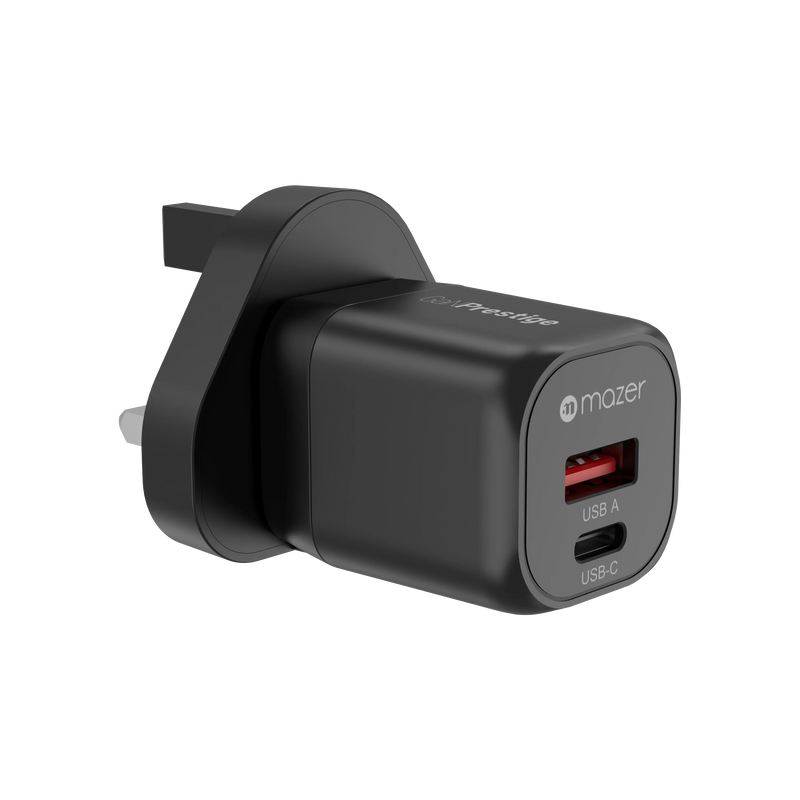 Mazer GaNPrestige 20W GaN Wall Charger (US + UK Pin)
