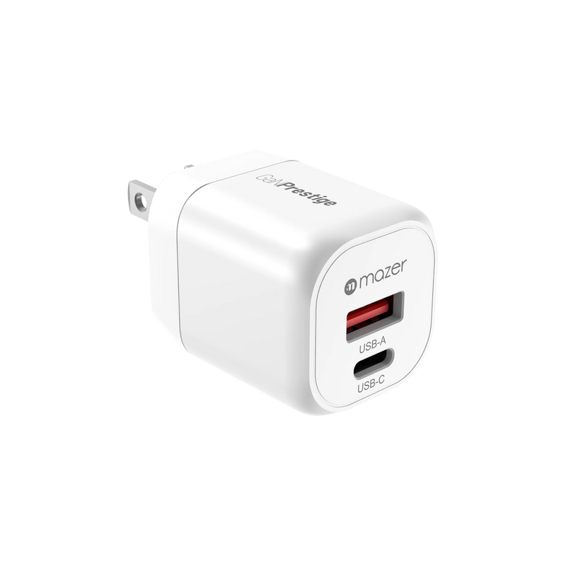 Mazer GaNPrestige 20W GaN Wall Charger (US + UK Pin)