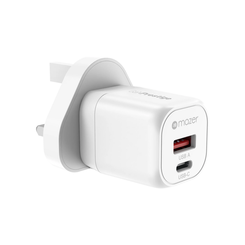Mazer GaNPrestige 20W GaN Wall Charger (US + UK Pin)