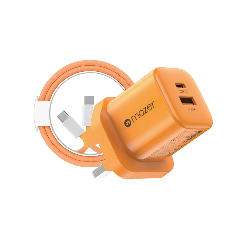 Mazer PrestigeGaN V6 35W GaN Wall Charger with Cable (UK Plug)