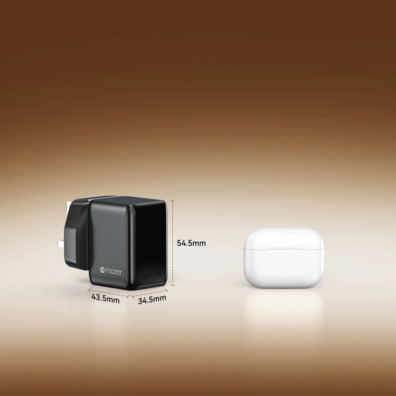 Mazer PrestigeGaN Ai 70W Foldable GaN Wall Charger (3 Ports)