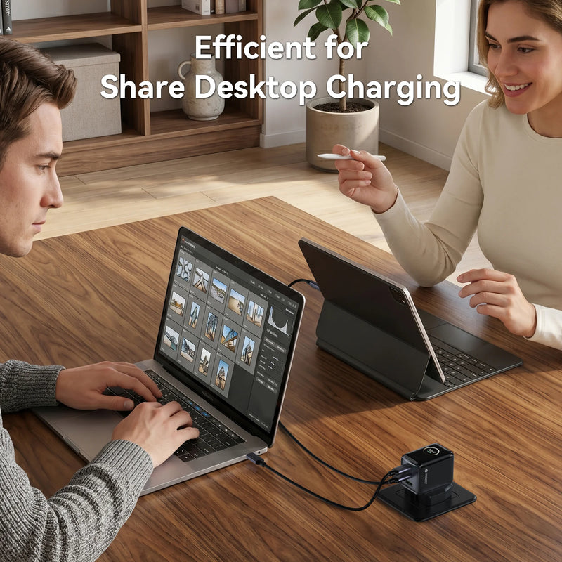 Mazer PrestigeGaN Ai 70W Foldable GaN Wall Charger (3 Ports)