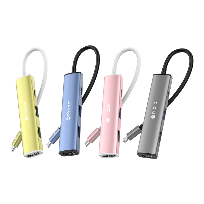 Mazer InfiniteLinkHub Slim Hub51 4-in-1 USB C Multimedia Mobile Hub