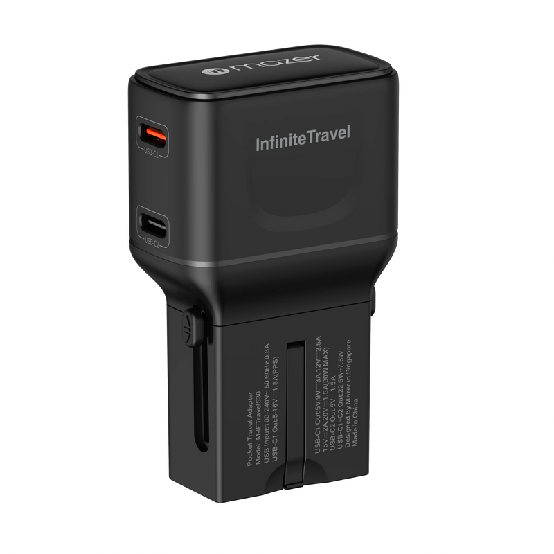 Mazer InfiniteTravel Pocket 30W Universal Travel Charger