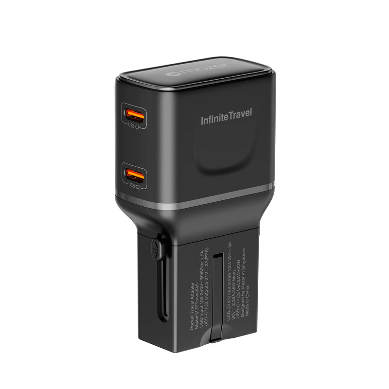 Mazer InfiniteTravel Pocket 45W Universal Travel Charger
