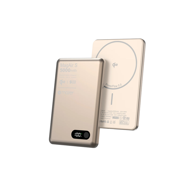 Mazer MagAir29 5,000mAh Ultra Slim Magnetic Wireless Power Bank (CCC Approved)