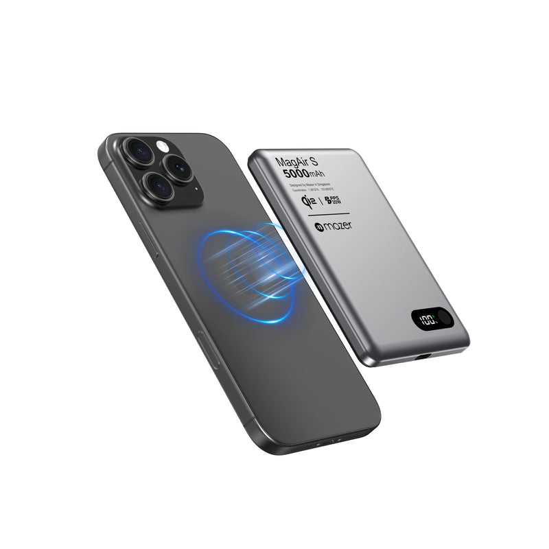 Mazer MagAir29 5,000mAh Ultra Slim Magnetic Wireless Power Bank (CCC Approved)