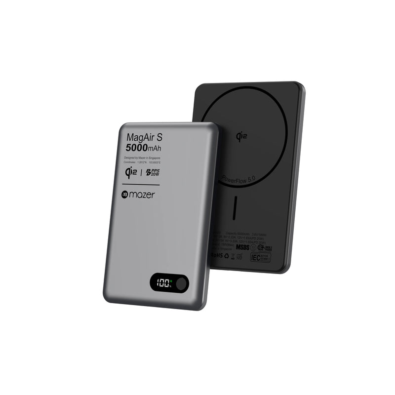 Mazer MagAir29 5,000mAh Ultra Slim Magnetic Wireless Power Bank (CCC Approved)