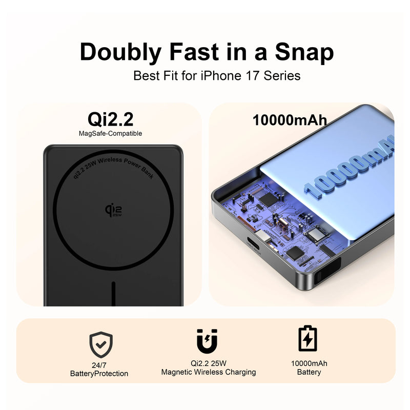 Mazer MagAir31 10,000mAh Magnetic Wireless Power Bank (CCC Approved)