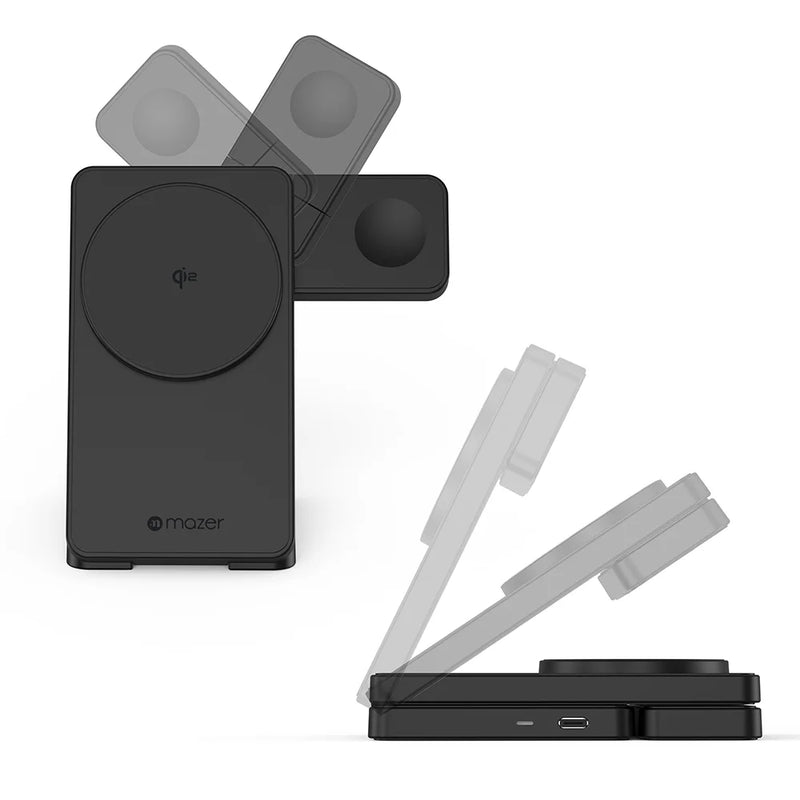 Mazer MagFold8 25W 3-in-1 Wireless Charger