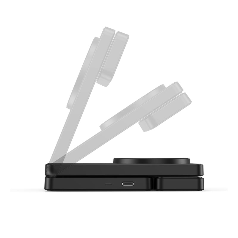 Mazer MagFold07 Qi2.2 Certified 25W Foldable 3-in-1 Wireless Charger