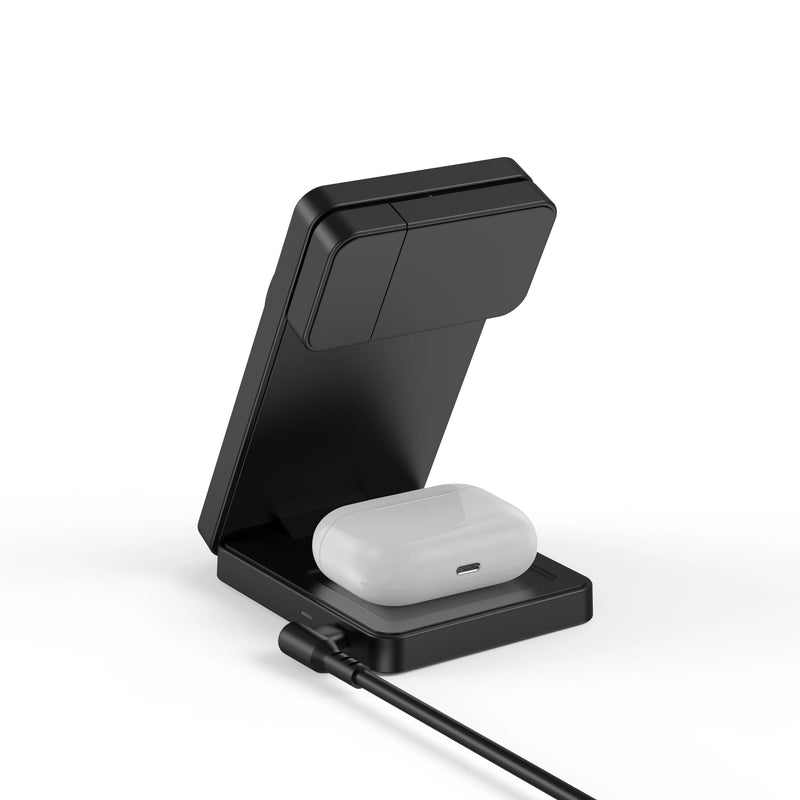 Mazer MagFold07 Qi2.2 Certified 25W Foldable 3-in-1 Wireless Charger
