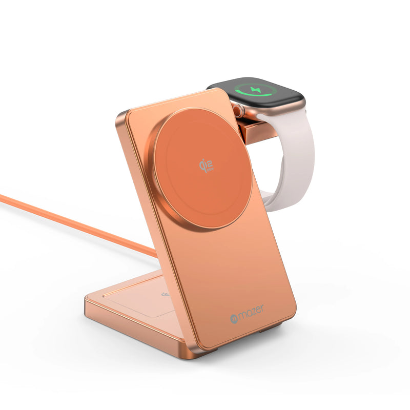 Mazer MagFold07 Qi2.2 Certified 25W Foldable 3-in-1 Wireless Charger