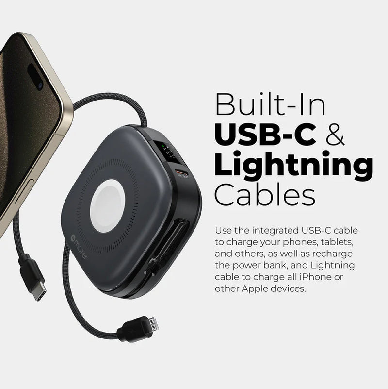 Mazer MagLink18i 10,000mAh Magnetic Wireless + Apple Watch Charging Power Bank