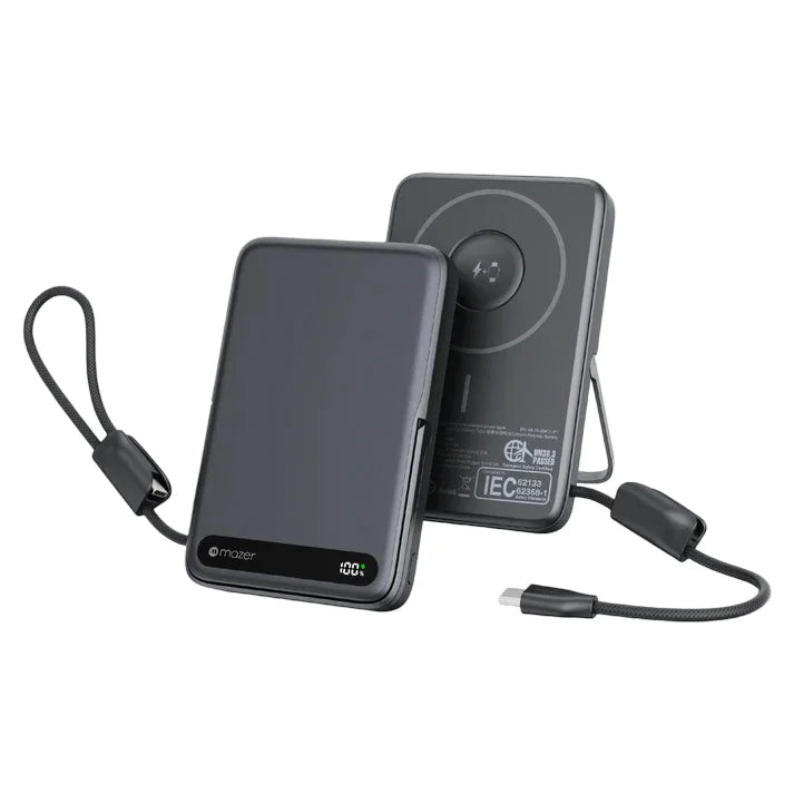 Mazer MagLink19 10,000mAh Magnetic Wireless Powerbank with Apple Watch Charging (CCC Approved)