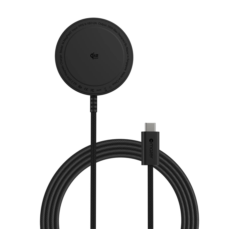 Mazer MagPad2 Qi2.2 Certified 25W Portable Charging Pad