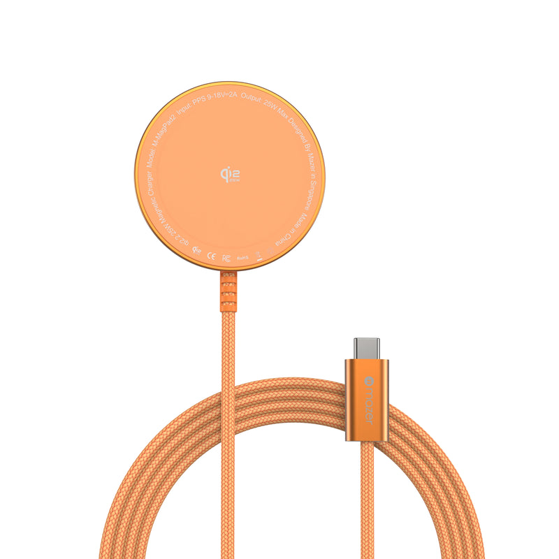 Mazer MagPad2 Qi2.2 Certified 25W Portable Charging Pad