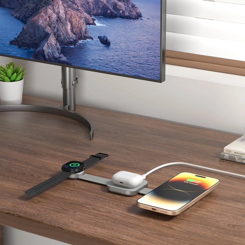 Mazer Mag Trifold 3-in-1 Foldable Wireless Charger