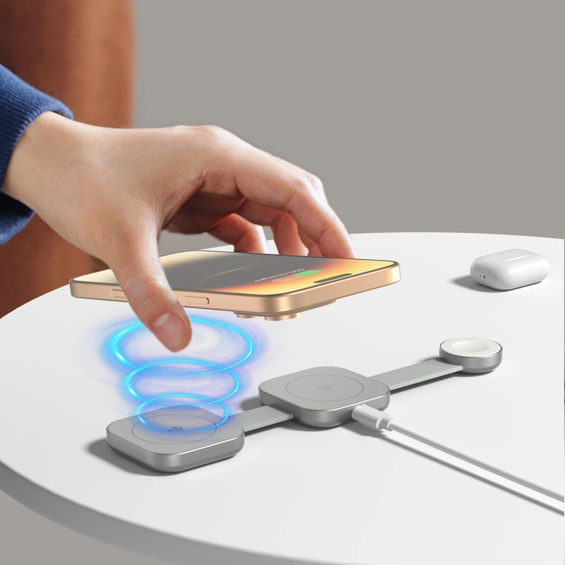 Mazer Mag Trifold 3-in-1 Foldable Wireless Charger
