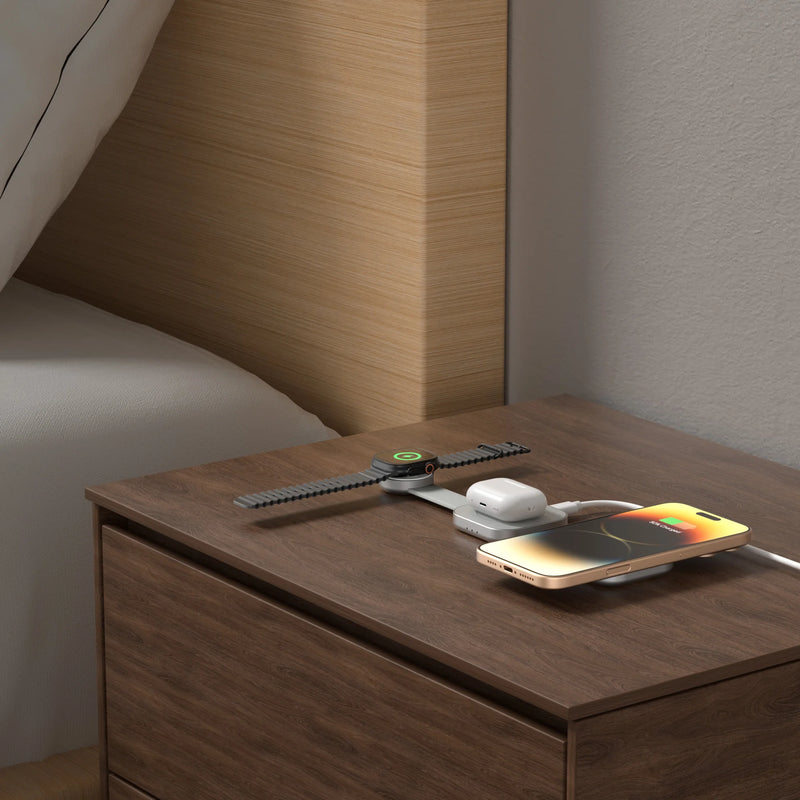 Mazer Mag Trifold 3-in-1 Foldable Wireless Charger