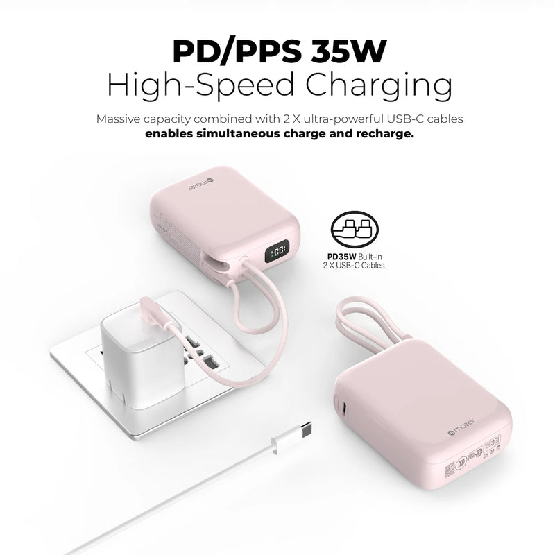 Mazer PowerCharge Nano 10,000mAh PD35W Power Bank (CCC Approved)