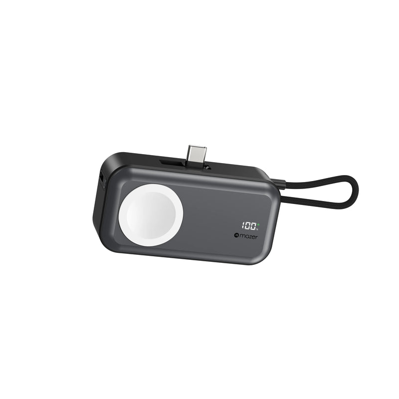 Mazer Pocket Mini 5000mAH (Built-In Cable + Apple Watch Charging)