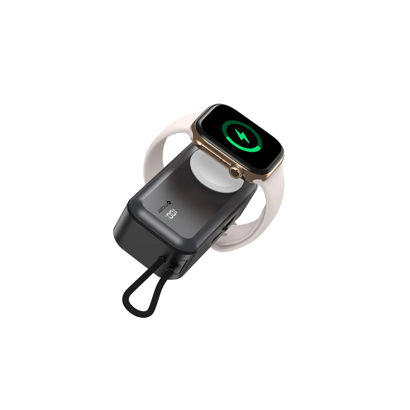 Mazer Pocket Mini 5000mAH (Built-In Cable + Apple Watch Charging)