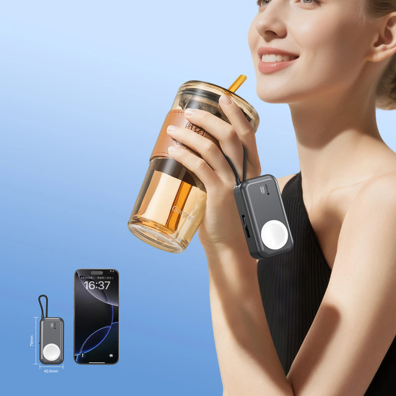 Mazer Pocket Mini 5000mAH (Built-In Cable + Apple Watch Charging)