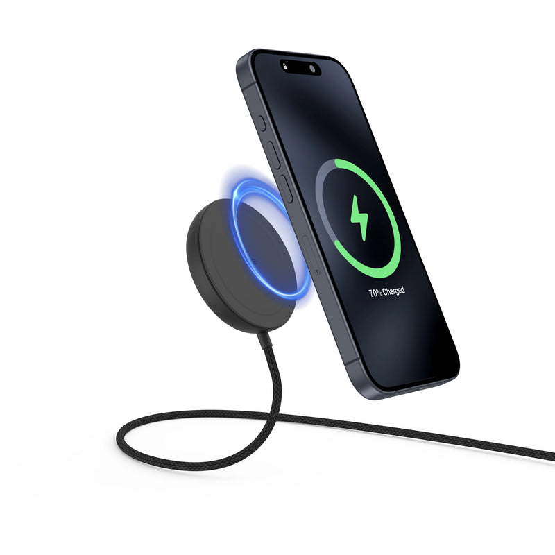 Mazer MagPad Qi2 Certified 15W Portable Charging Pad with Stand