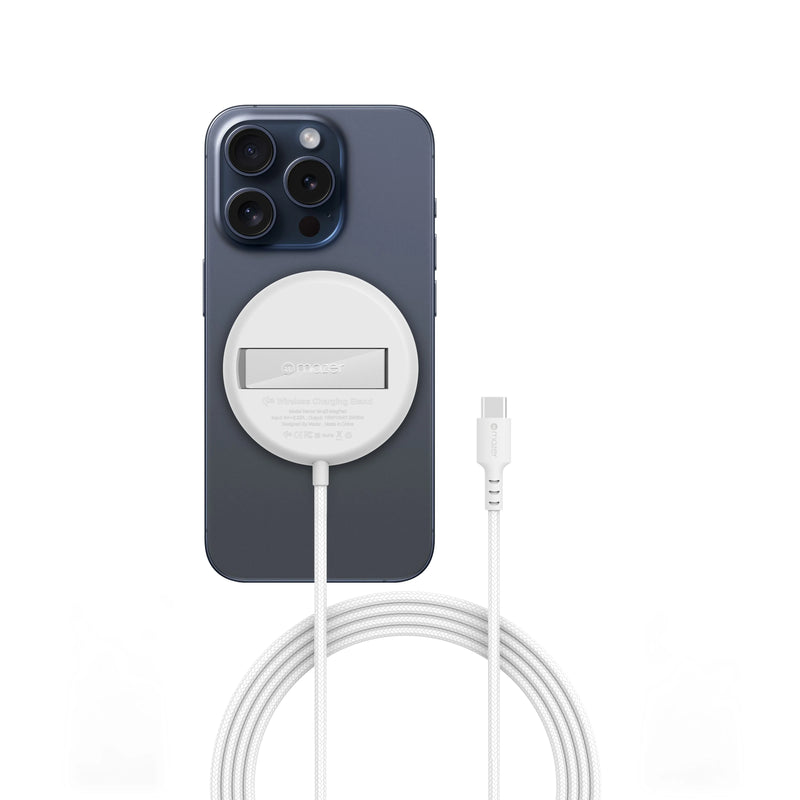 Mazer MagPad Qi2 Certified 15W Portable Charging Pad with Stand