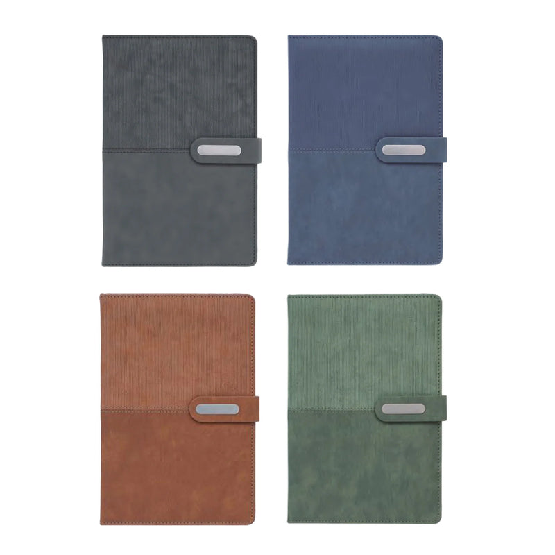 【Hinokii】Premium Leather A5 Notebook with Magnetic Clip