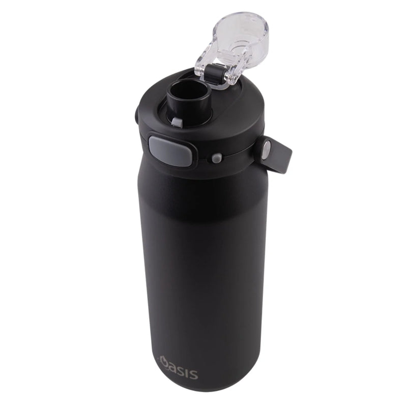Oasis Ceramic Stainless Steel Triple Wall Capri Quick Release Drink Bottle (750ml)