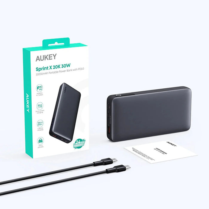 Aukey SprintX 30W 20,000mAh Power Bank with PD3.0