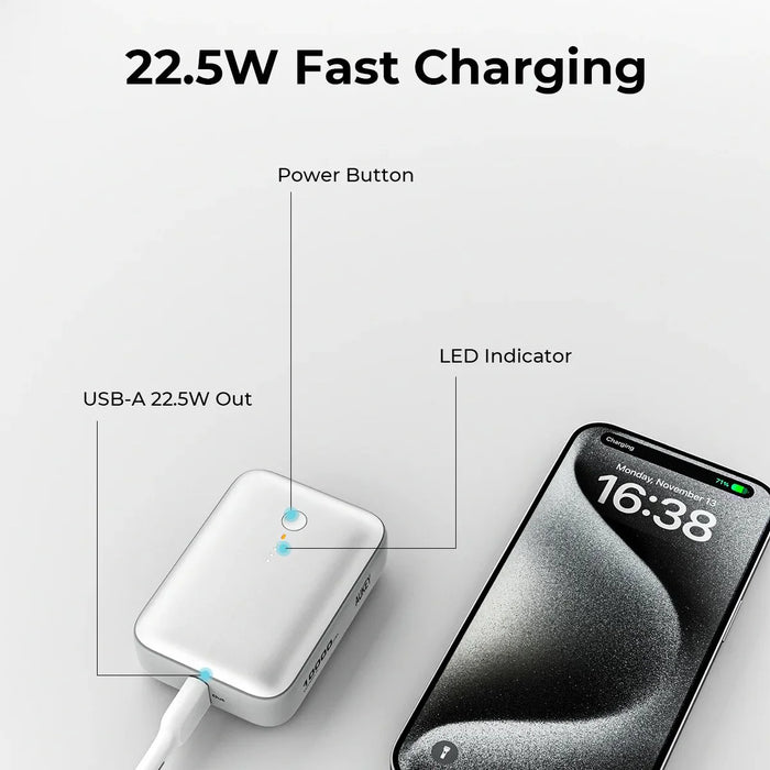 Aukey Spark Mini 10,000mAh Compact Fast Charging Power Bank with 20W PD