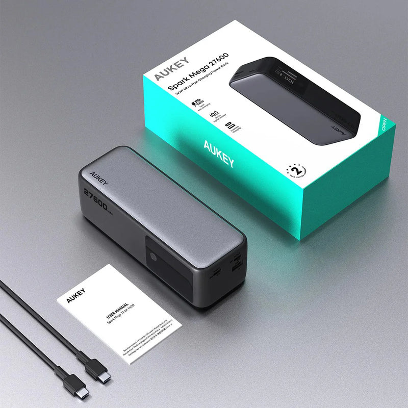 Aukey Spark Mega 27,600mAh 140W PD Ultra-Fast Charging Laptop Power Bank