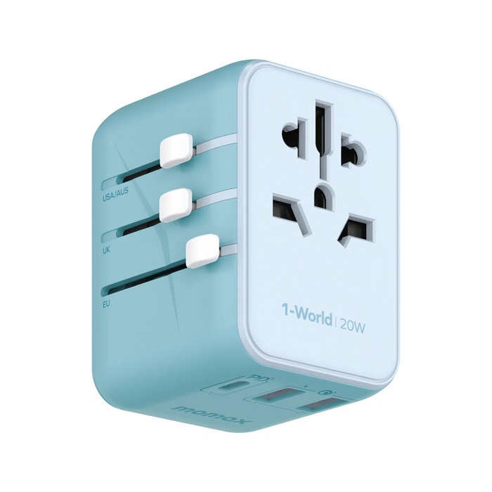 Momax 1-World 20W Universal GaN Travel Adaptor