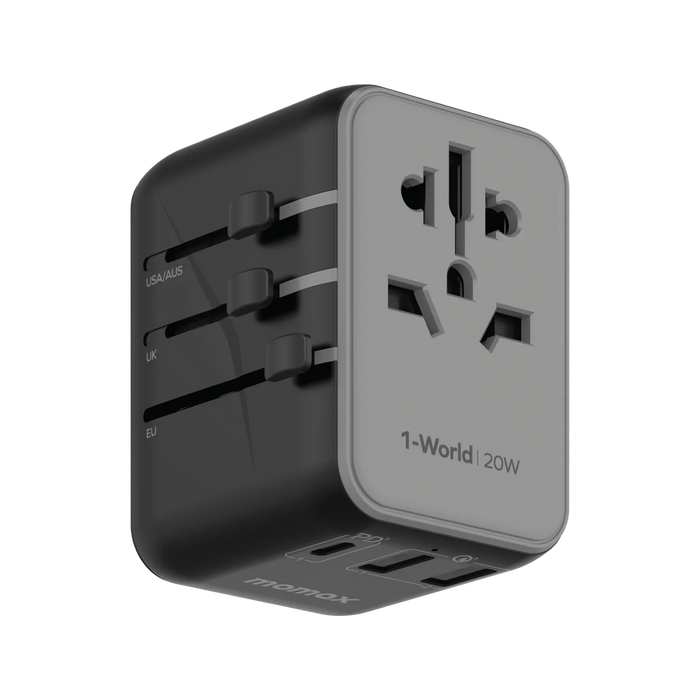 Momax 1-World 20W Universal GaN Travel Adaptor