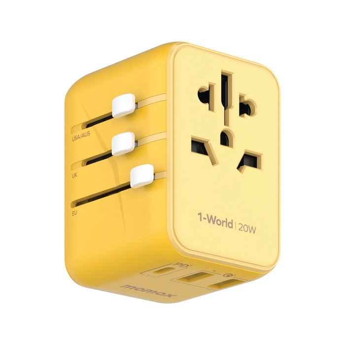 Momax 1-World 20W Universal GaN Travel Adaptor