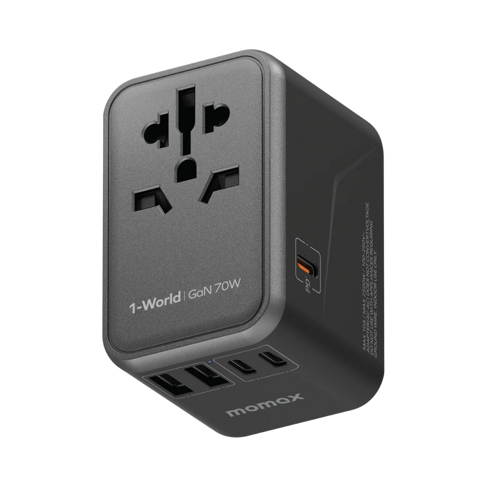 Momax 1-World 70W Universal GaN Travel Adaptor