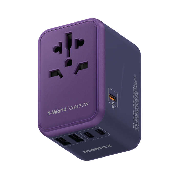 Momax 1-World 70W Universal GaN Travel Adaptor