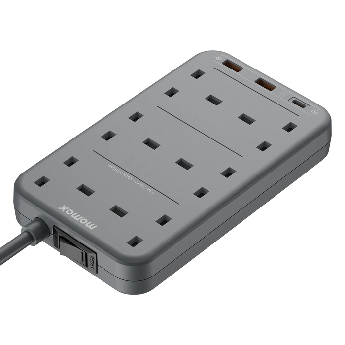 Momax ONE-PLUG 6-Outlet Power Strip With USB