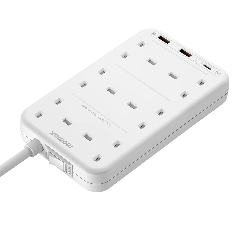 Momax ONE-PLUG 6-Outlet Power Strip With USB