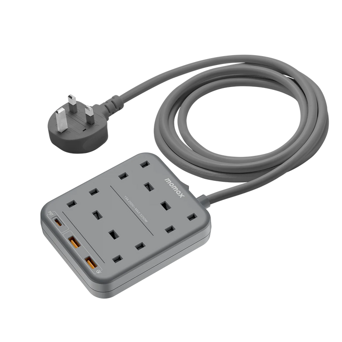 Momax ONE-PLUG 4-Outlet Power Strip With USB