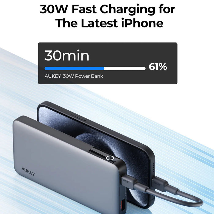 Aukey SprintX 30W 10,000mAh Portable Power Bank with PD 3.0