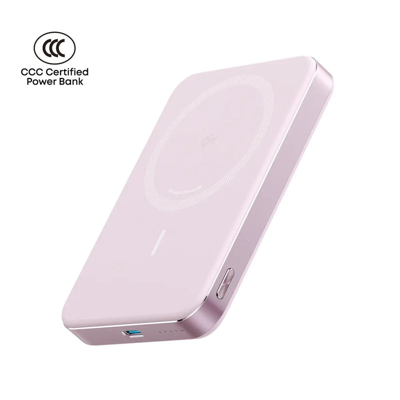 Anker MagGo Ultra-Slim Qi2 Magnetic Power Bank (10,000mAh) in Pink
