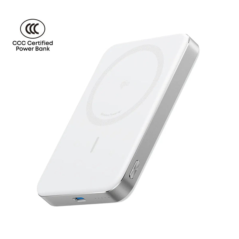Anker MagGo Ultra-Slim Qi2 Magnetic Power Bank (10,000mAh) in White